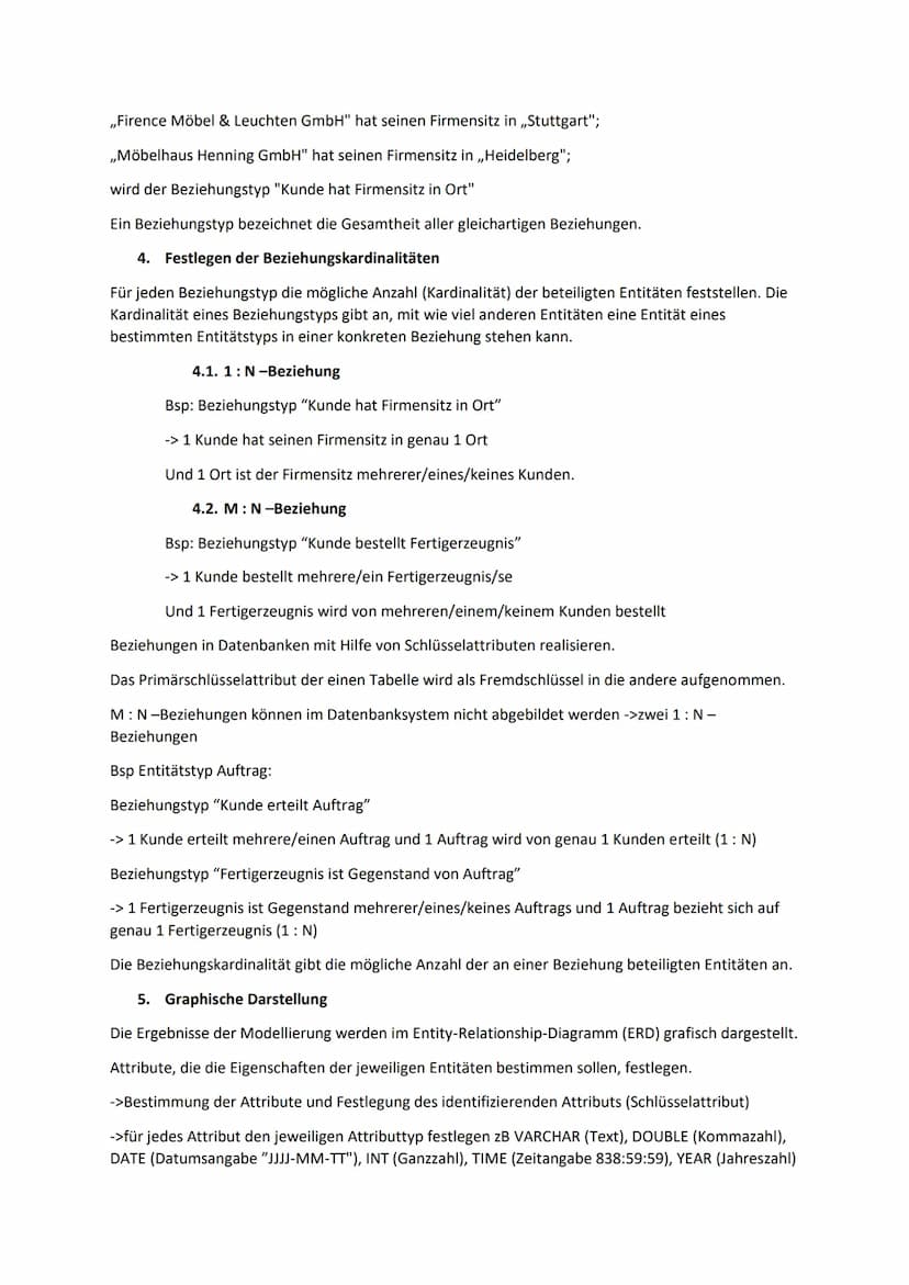 Datenbankdesign - ERM
1 Datenmodellierung
Ziel:
• feste, allgemeingültige Regeln schaffen, nach denen Informatiksysteme aufgebaut werden kön