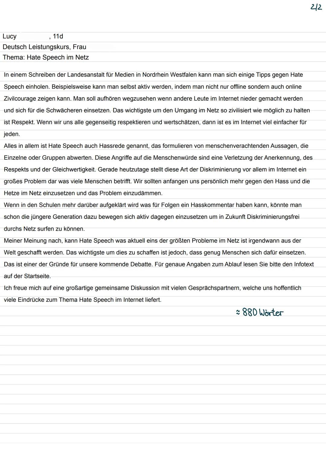 Deutsch (Grundkurs) - Übungsaufgabe 1
Materialgestütztes Verfassen argumentierender Texte
Aufgabenstellung
Sie sind Vertreterin bzw. Vertret