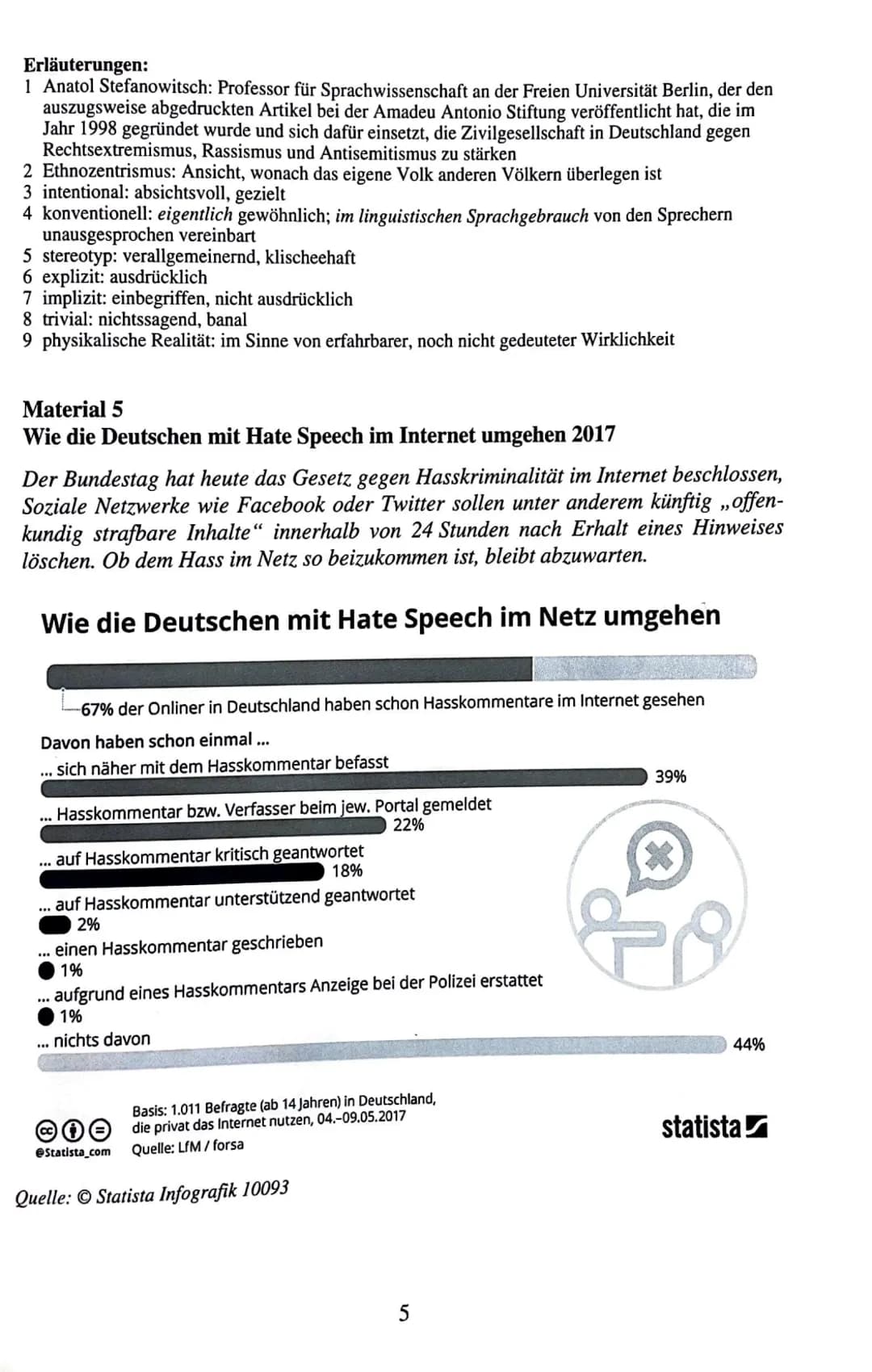 Deutsch (Grundkurs) - Übungsaufgabe 1
Materialgestütztes Verfassen argumentierender Texte
Aufgabenstellung
Sie sind Vertreterin bzw. Vertret