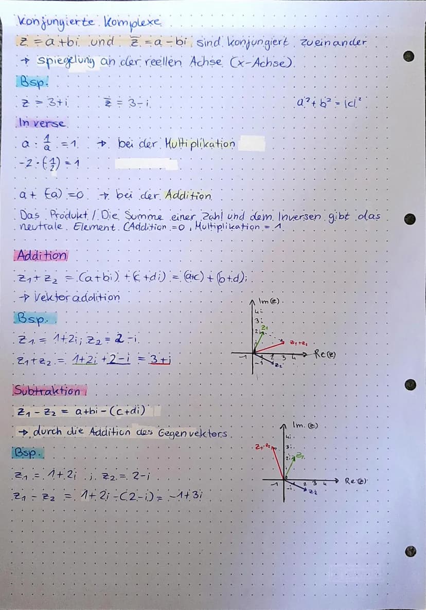 Komplexe Zahlen
1² = = 11 ⇒ =√1
Reinquadratische Gleichung:
x² = -5 hat zwei Lösungen.
m
x² = 5 (1)
x² =
5. i ²
→ alle quadratische Gleichun