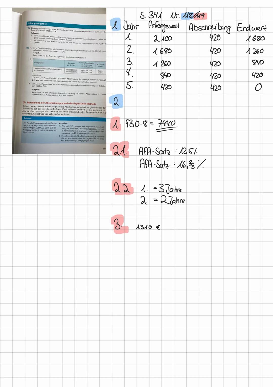 # Abschreibungen:

sind Aufwand houten

Wir haufen einen PKW für 80 000€ bar.

Abschreibungen halten den Werteverlust von abnutzbaren
Vermög