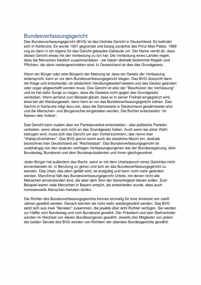 Bundesregierung
Die Bundesregierung besteht aus dem Bundeskanzler oder der Bundeskanzlerin und den
Bundesministern und -ministerinnen. Jeder