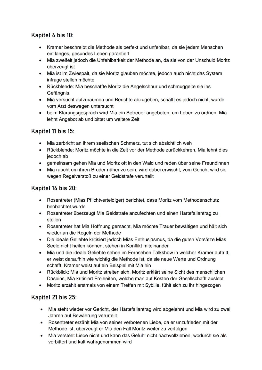 Juli Zeh:
●
●
Begriffe:
Wächterhaus:
●
●
Methode:
●
Gesellschaftliches System, welches jedem ein langes, gesundes und störungsfreies
Leben g