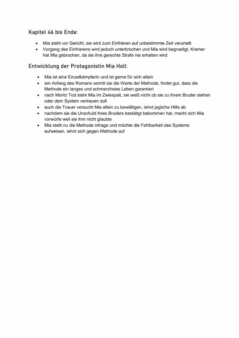 Juli Zeh:
●
●
Begriffe:
Wächterhaus:
●
●
Methode:
●
Gesellschaftliches System, welches jedem ein langes, gesundes und störungsfreies
Leben g