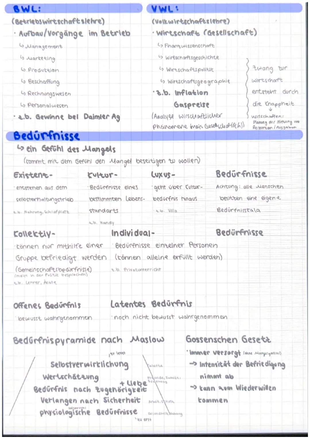BWL:
(Betriebswirtschaftslehre)
Aufbau/Vorgänge im Betrieb
Management
↳ Marketing
Produttion.
Beschaffung
Ly Rechnungswesen
Personalwesen.
·