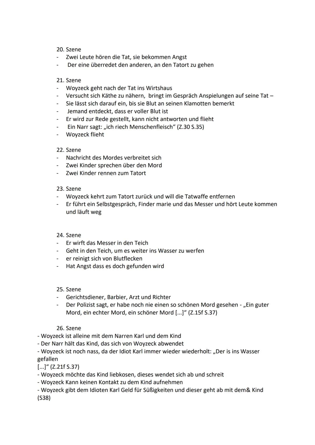 Woyzeck
ABEND
1. Szene
-
Woyzeck und Andreas befinden sich auf einem Feld und schneiden Stöcke
Woyzeck leidet bereits unter starken Halluzin