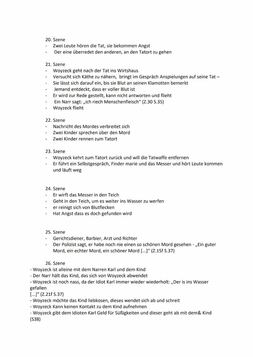 Woyzeck
ABEND
1. Szene
-
Woyzeck und Andreas befinden sich auf einem Feld und schneiden Stöcke
Woyzeck leidet bereits unter starken Halluzin