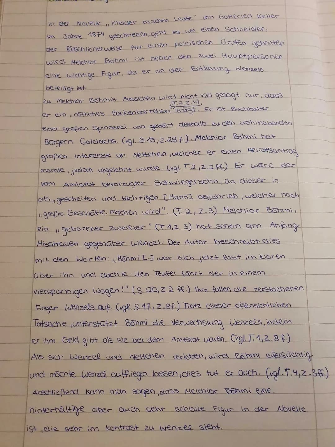 Kleider machen Leute Charakterisierung 