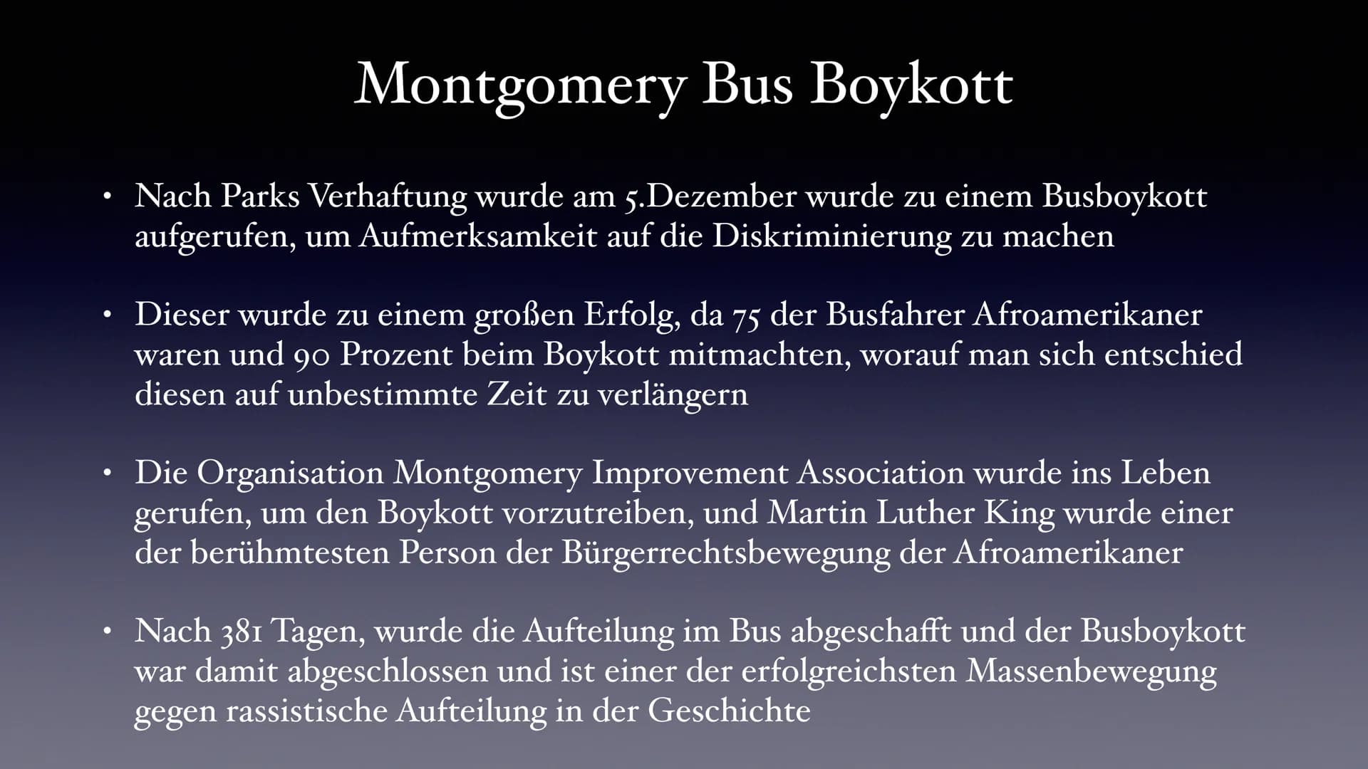 Mutter der
Bürgerrechtsbewegung
Rosa Parks
„People always say that I didn't give up my seat because
I was tired, but that isn't true. I was 