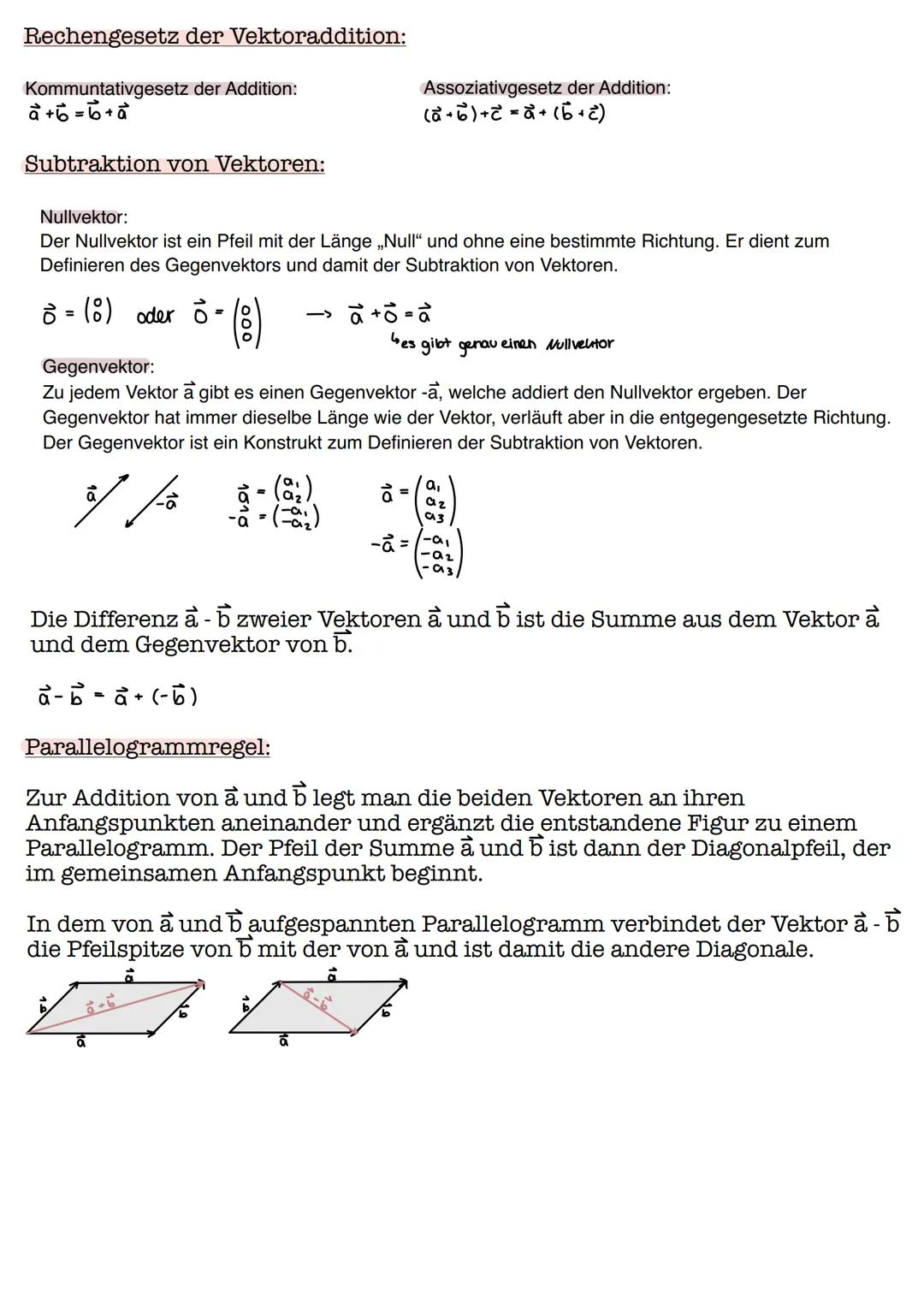 # Vektoren

Begriff: Ein Vektor ist früher als Verschiebungspfeil bezeichnet worden.
Damit ein Vektor klar definiert ist, braucht er eine fe