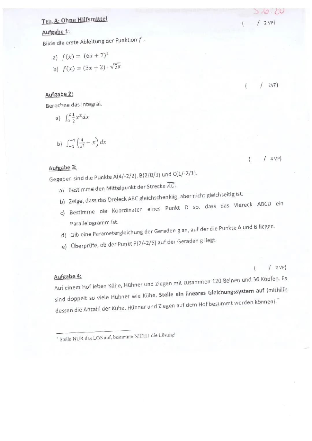 Analytische Geometrie/ Vektoren