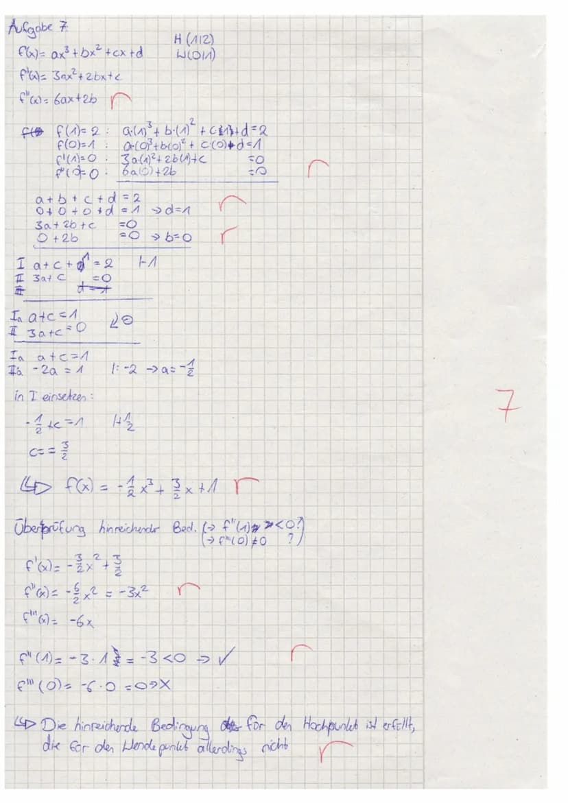TEIL A: Ohne Hilfsmittel
Aufgabe 1:
Bilde die erste Ableitung der Funktion f.
a) f(x) = (6x + 7)³
b) f(x) = (3x + 2). √5x
Aufgabe 2:
Berechn
