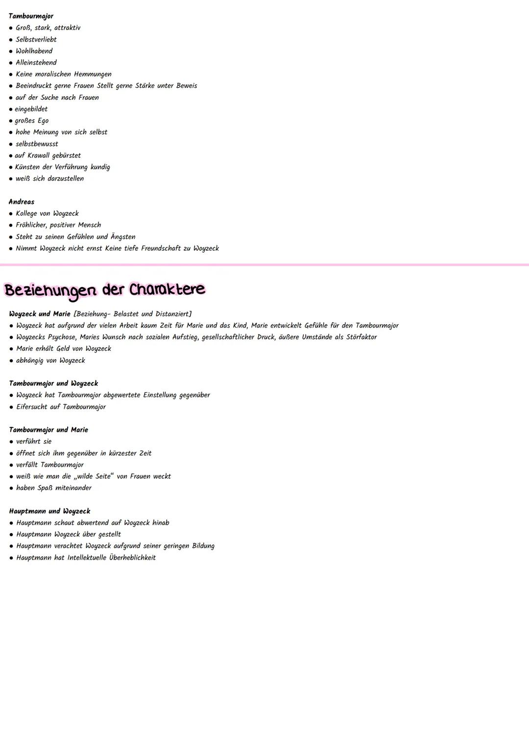 Inhaltsübersicht Lernzettel
1. Hintergründe
historischer Kontext
Büchner
Kunsttheorie
Woyzeck: offenes Drama
Weltbilder
2. Das Drama
Inhalts