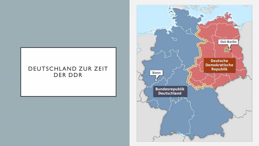 DAS LEBEN IN DER DDR GLIEDERUNG
●
●
●
●
●
Folgen einer Grenzüberschreitung
Alltag
Stand in der Gesellschaft (Frauen)
• Bildung/Schulsystem
●