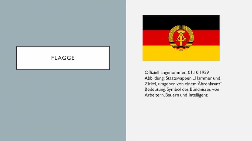 DAS LEBEN IN DER DDR GLIEDERUNG
●
●
●
●
●
Folgen einer Grenzüberschreitung
Alltag
Stand in der Gesellschaft (Frauen)
• Bildung/Schulsystem
●
