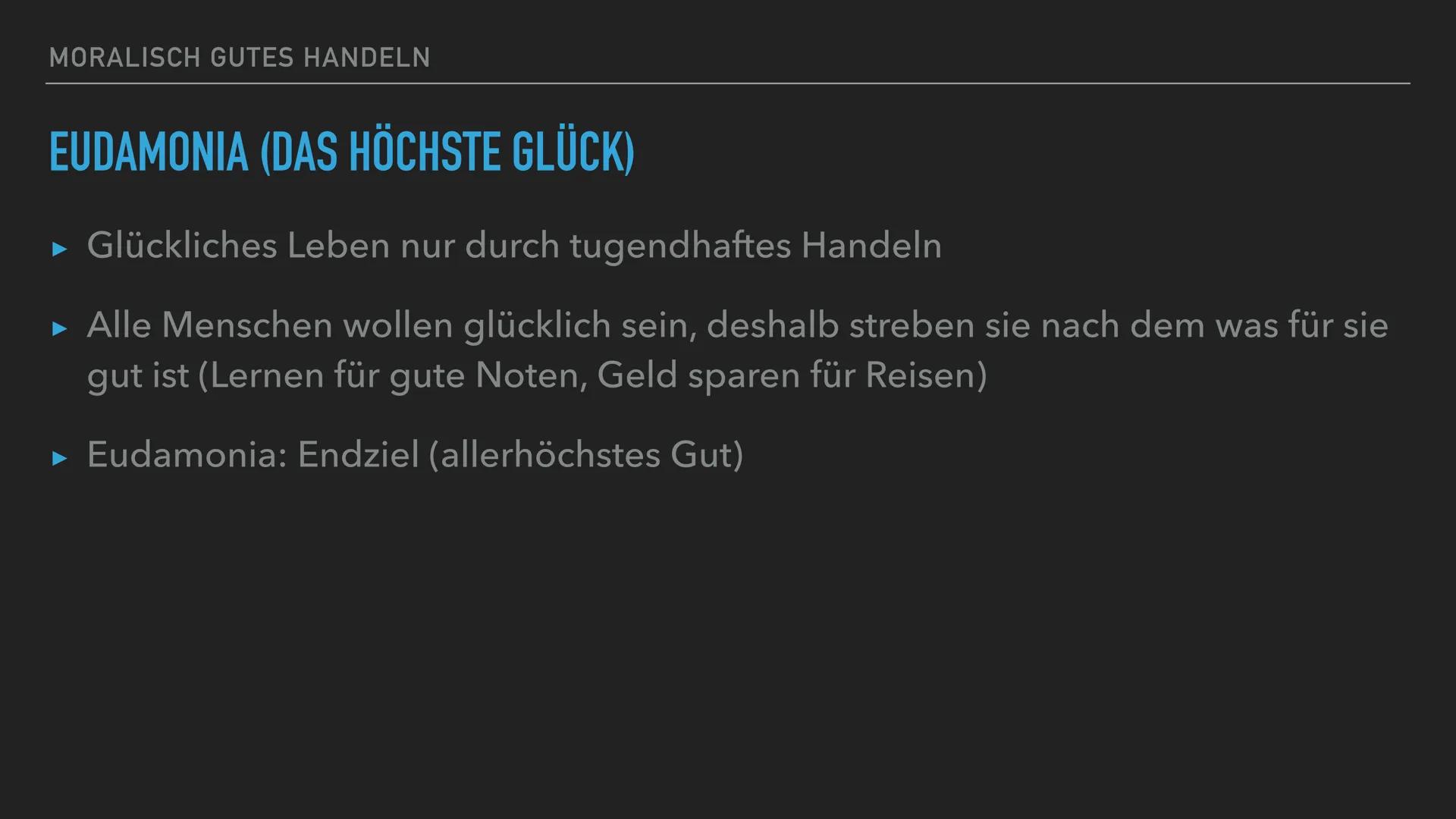 MORALPHILOSOPHIE
ARISTOTELES LEBEN DES ARISTOTELES
ARISTOTELES STECKBRIEF
► Lebensdaten: 384 v. Chr. bis 322 v. Chr.
▸ Beruf: Philosoph, Wis