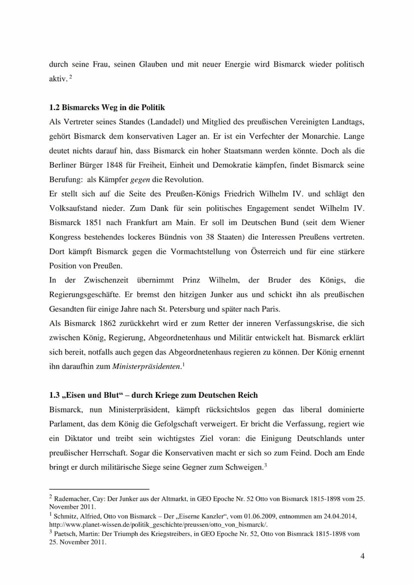 Thema der Arbeit:
Gehasst und verehrt:
Otto von Bismarck
Unterrichtsfach: Geschichte
Lehrer:
XXX
Abgabetermin: XXX
Präsentation:
XXX Thema d