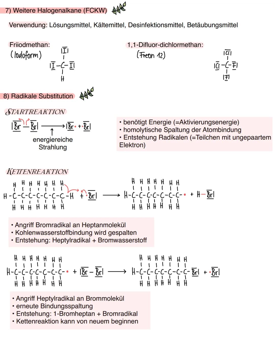 Alkane
1) homologe Reihe
Name
Methan
Ethan
Propan
Butan
Pentan
Hexan
Heptan
Oktan
Nonan
Decan
Chemie
ORGANISCHE CHEMIE
Allgemeine Summenform