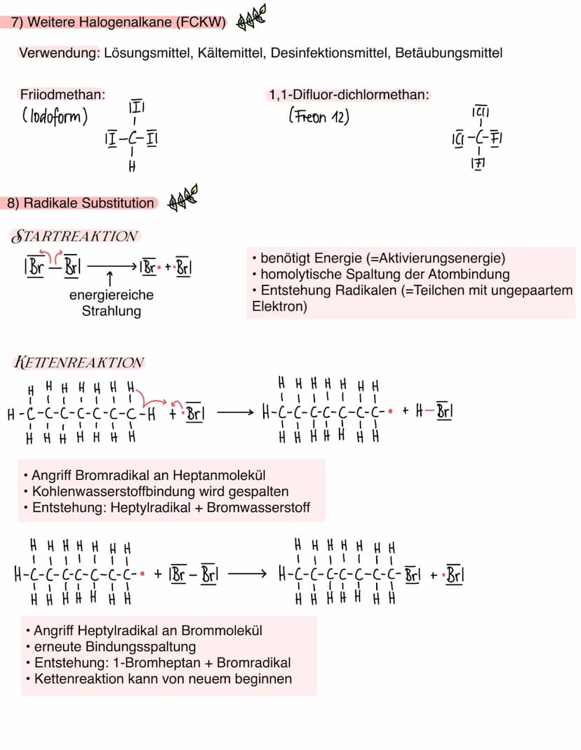 Alkane
1) homologe Reihe
Name
Methan
Ethan
Propan
Butan
Pentan
Hexan
Heptan
Oktan
Nonan
Decan
Chemie
ORGANISCHE CHEMIE
Allgemeine Summenform