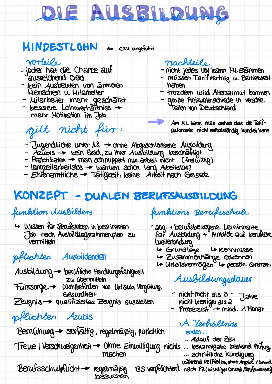DIE AUSBILDUNG
DUALE AUSBILDUNGSSYSTEM
dual" 2 geteilt
→
1.Teil Bends- 2.Teil Ausbildungs-
Schule
betrieb
THK (Industrie + Handelskamer)
auf