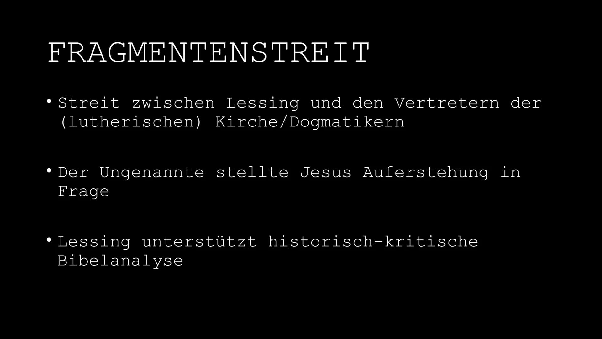 Gotthold Ephraim Lessing (1729-1781)
"Der größte Fehler, den man bei der Erziehung zu
begehen pflegt, ist dieser, dass man die Jugend nicht
