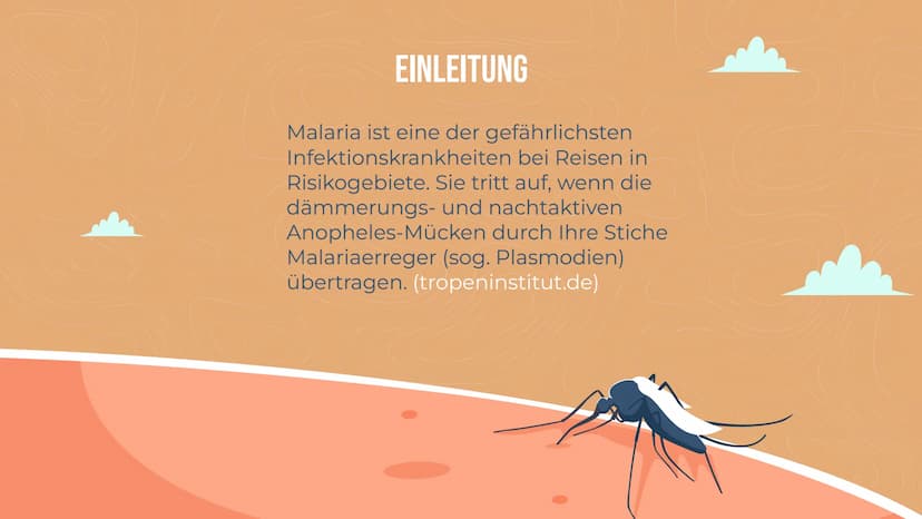 MALARIA
Von Lisa Reichert und Emma Schäfer 01
ALLGEMEINE INFORMATIONEN
Zahlen
Erregertypen
04
VORKOMMEN
Anzahl
geographisch
INHALT
02
KRANKH