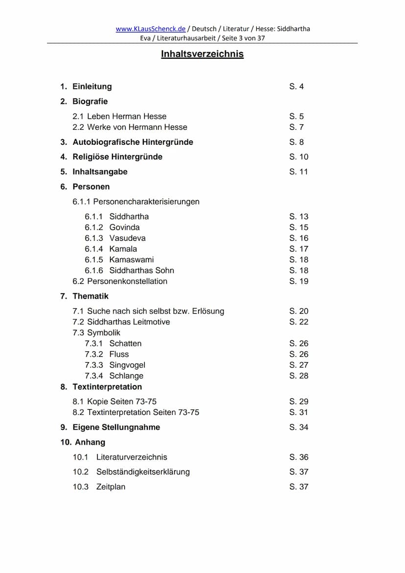 Dichter Hermann He
Titel Siddhartha
Perfasser der Hausarbeit. Era Hne
Nasse G 11/1
Schule Winschafts-Symnasium an der Kaufmännischen Schule 