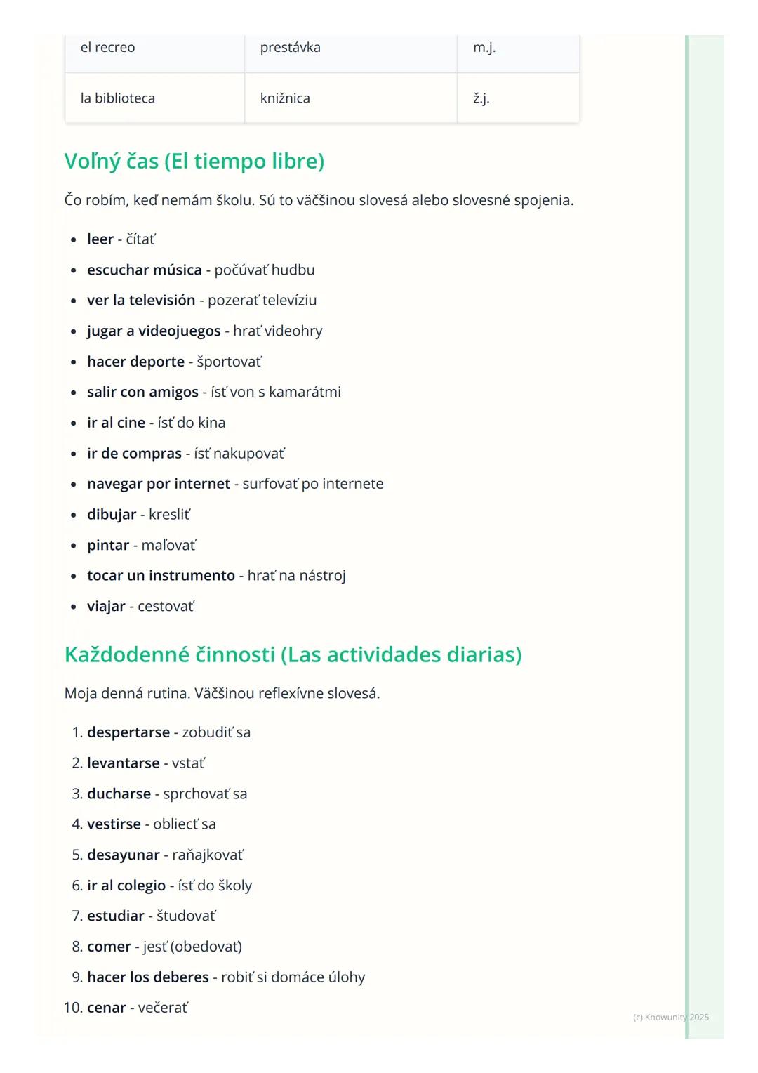 # Základná slovná zásoba

1. Prehľad a úvod

Dnes si zopakujeme a prehĺbime základnú španielsku slovnú zásobu, ktorá je
kľúčová pre každoden