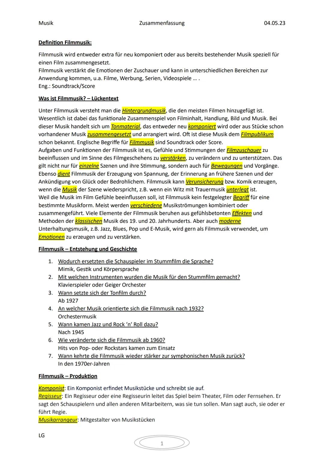 Musik

Zusammenfassung

04.05.23

Definition Filmmusik:

Filmmusik wird entweder extra für neu komponiert oder aus bereits bestehender Musik