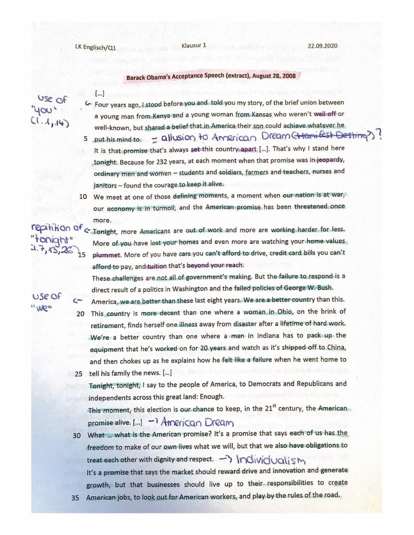 Klausur Q1/1 LK Englisch
Inhaltliche Leistung
Die Schülerin/Der Schüler
Teilaufgabe 1
(Comprehension)
Teilaufgabe 2
stellt den Text vor: Red