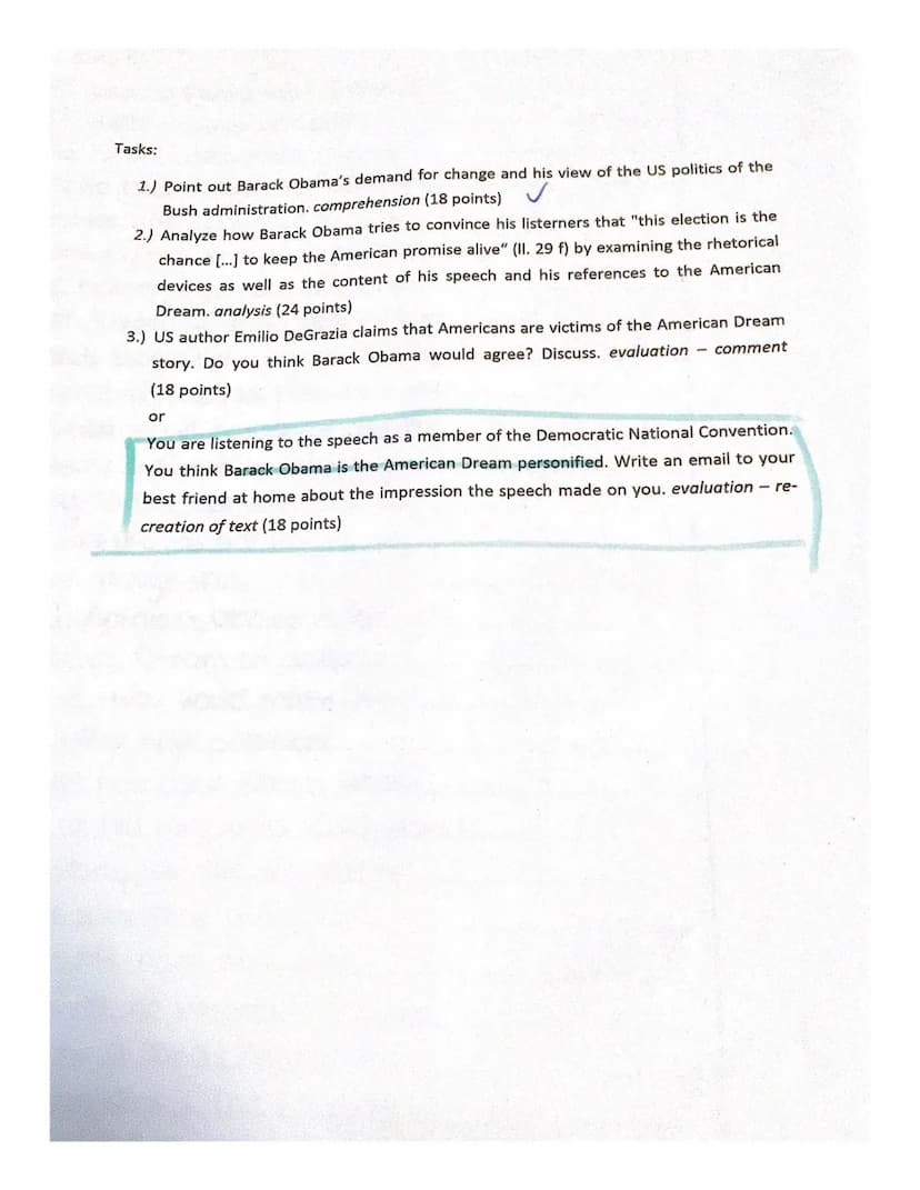 Klausur Q1/1 LK Englisch
Inhaltliche Leistung
Die Schülerin/Der Schüler
Teilaufgabe 1
(Comprehension)
Teilaufgabe 2
stellt den Text vor: Red