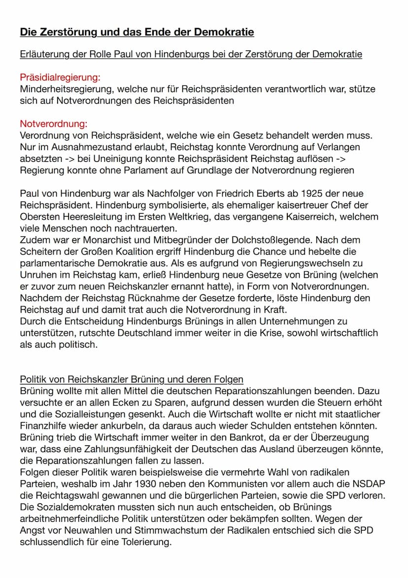 
<h2 id="aushhlungderdemokratiedefinition">Aushöhlung der Demokratie Definition</h2>
<p>Die Präsidialregierung unter Paul von Hindenburg spi