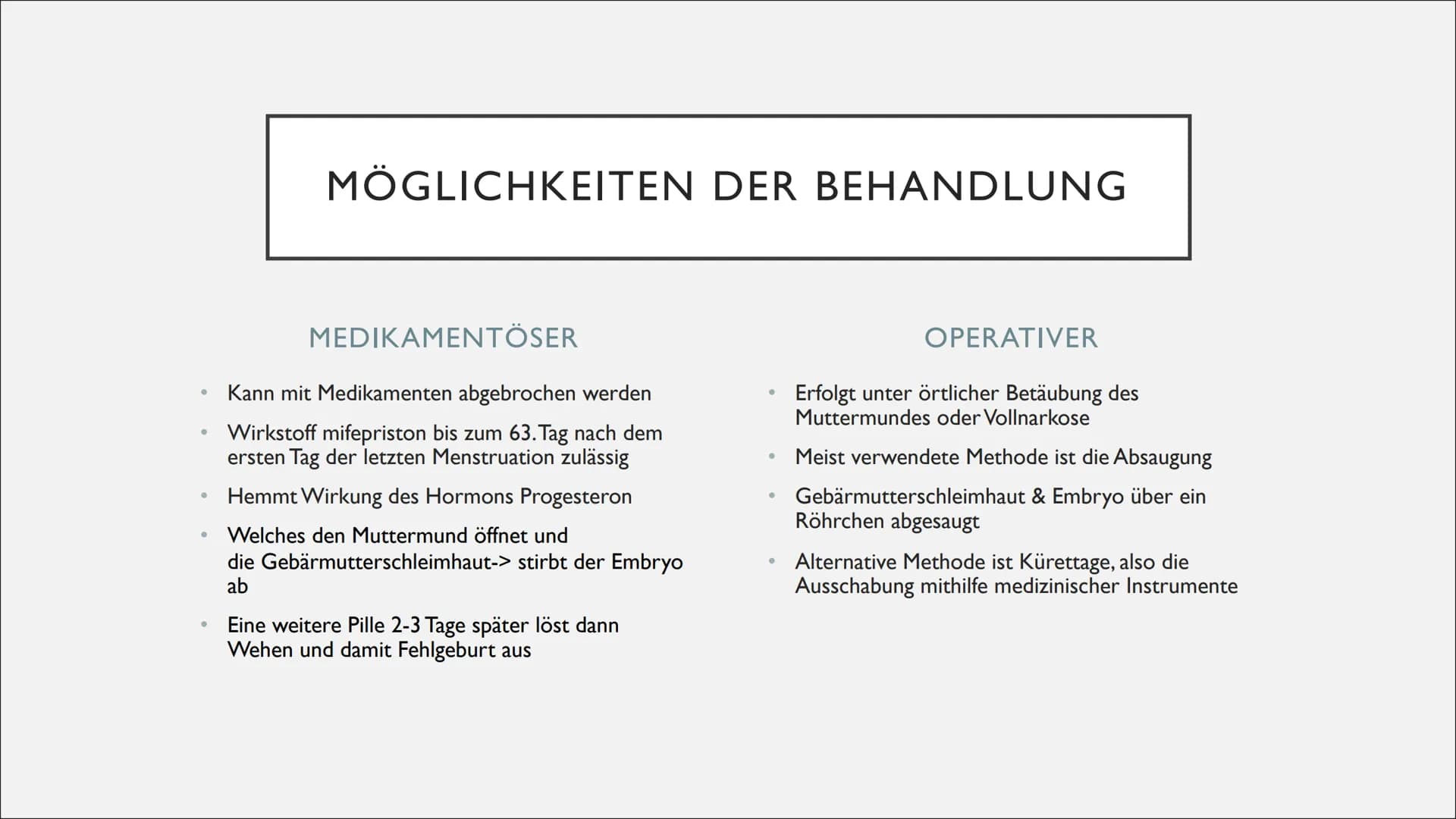 SCHWANGERSCHAFTSABBRUCH
Ethische Probleme am Anfang & Ende des Lebens GLIEDERUNG
Allgemeines
• Was gibt das Gesetz vor? - § 218a & § 219a
●
