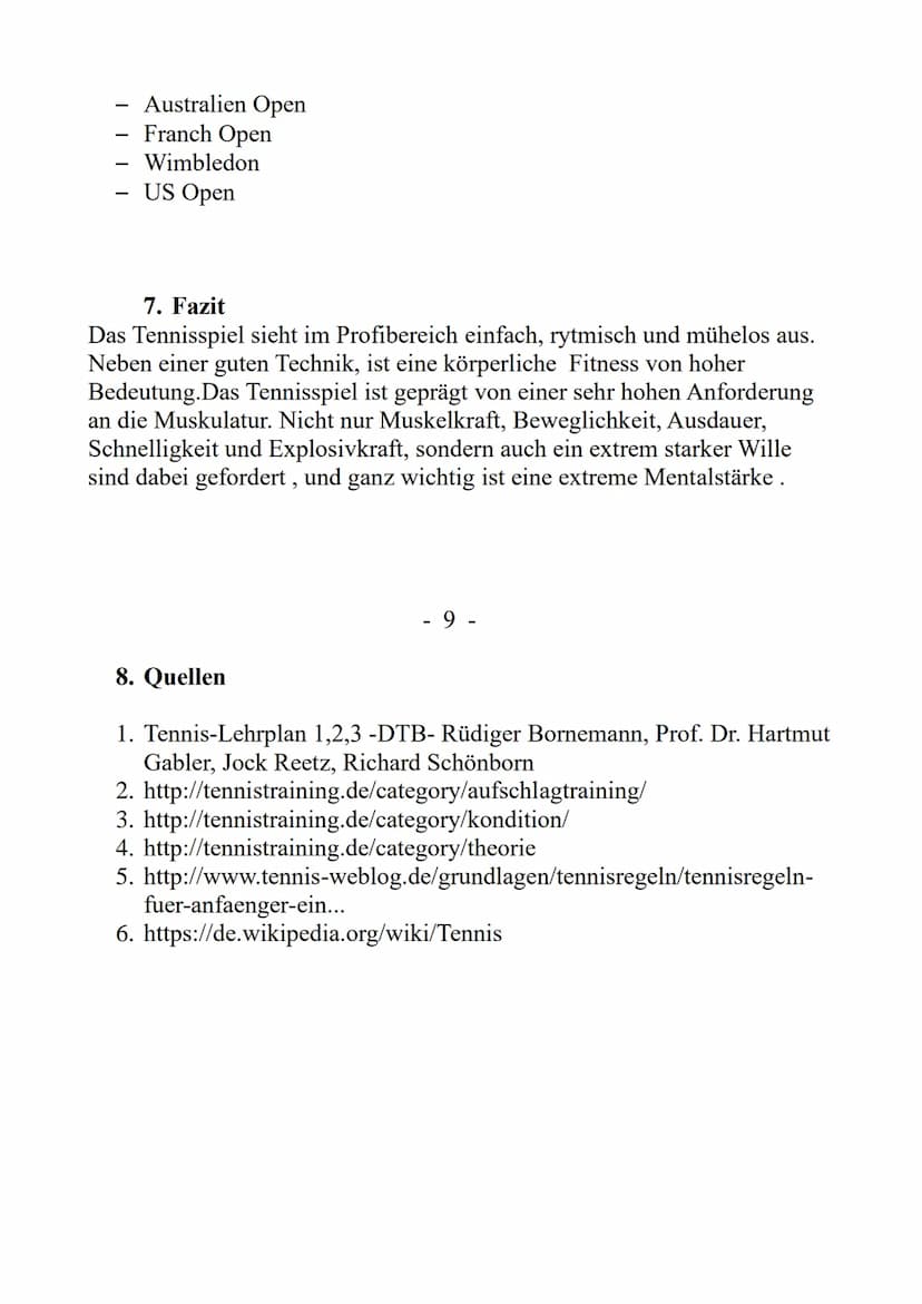 GFS
Fach: Sport
Thema: Einführung ins Tennis,
Grundschläge und C.o
Inhaltverzeichnis
1. Einleitung
2. Ausrüstung-2.1. Schläger
2.2.Bälle
2.3