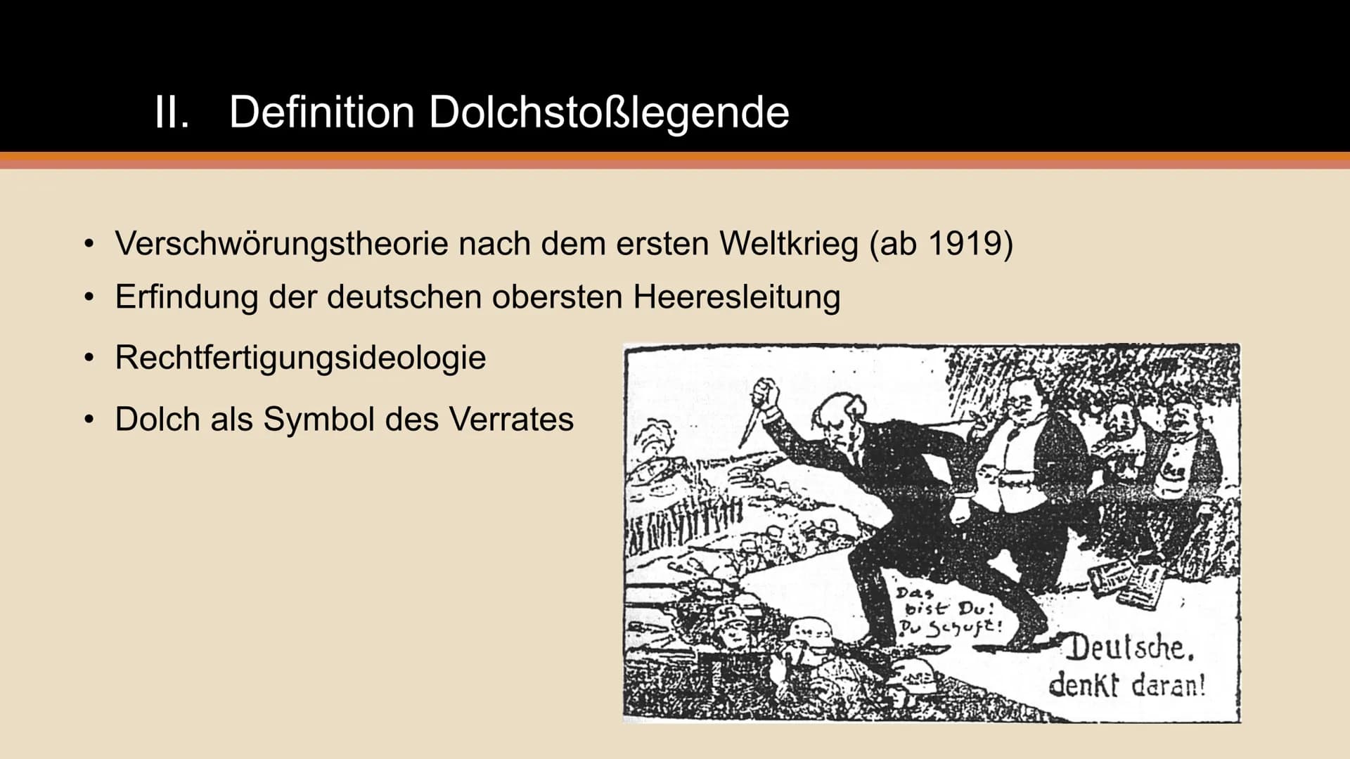 Machtergreifung und
Dolchstoßlegende ●
1. Weltkrieg: 1914-1918
Feldmarschall Paul von Hindenburg und General Erich Ludendorff
Novemberrevolu