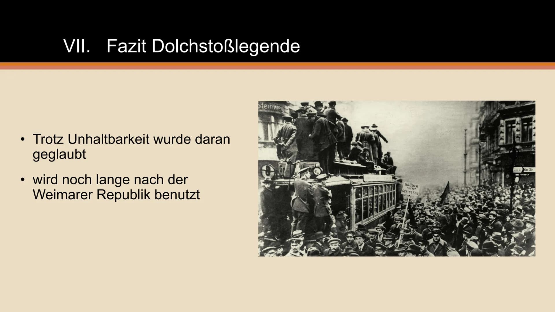 Machtergreifung und
Dolchstoßlegende ●
1. Weltkrieg: 1914-1918
Feldmarschall Paul von Hindenburg und General Erich Ludendorff
Novemberrevolu