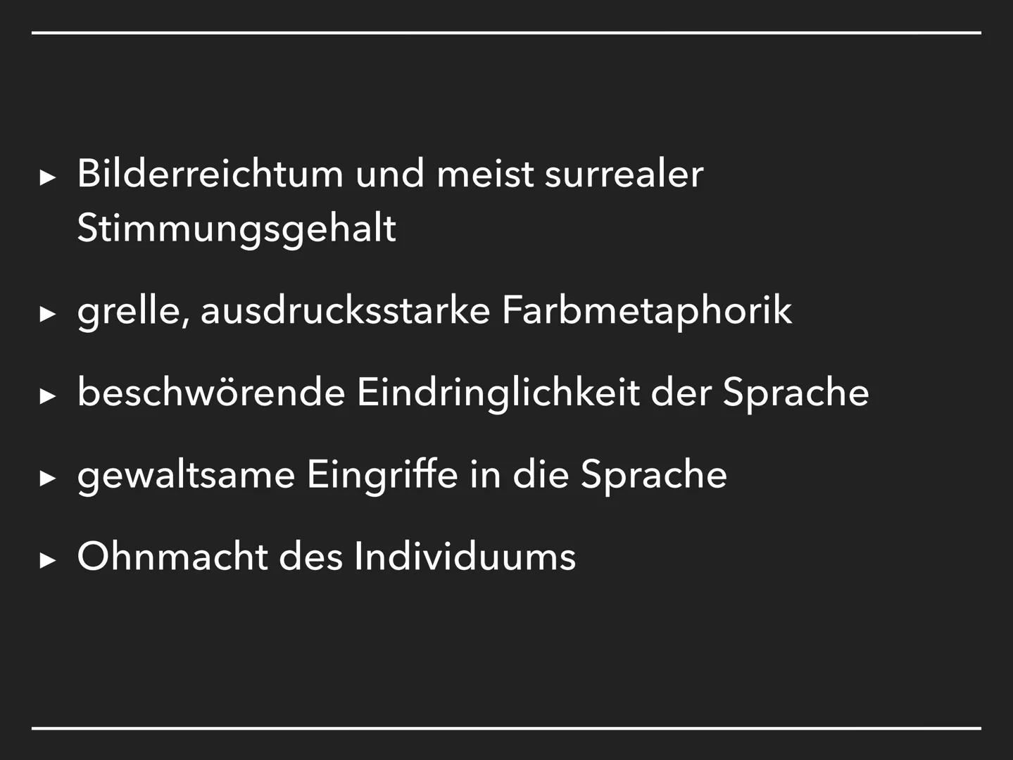 DER EXPRESSIONISMUS
1905 - 1925 DIE KUNST [DES EXPRESSIONISMUS]
GIBT NICHT DAS SICHTBARE
WIEDER, SONDERN MACHT
SICHTBAR.
Paul Klee DIE GLIED