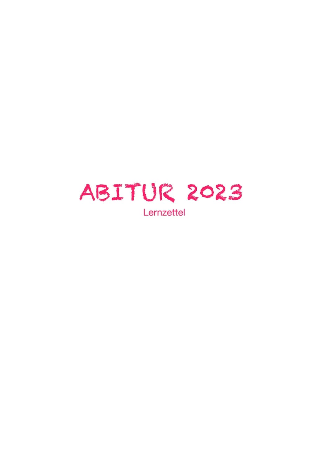 Abitur Genetik lernzettel 