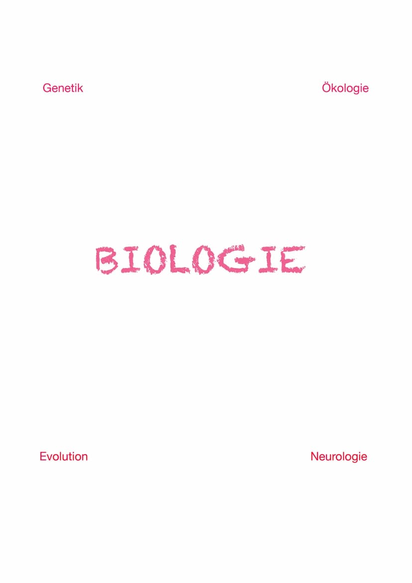 ABITUR 2023
Lernzettel Genetik
Evolution
BIOLOGIE
Ökologie
Neurologie GENETIK
Die Zelle, der Zellkern und der Zellzyklus
Osmose
Grundlage fü
