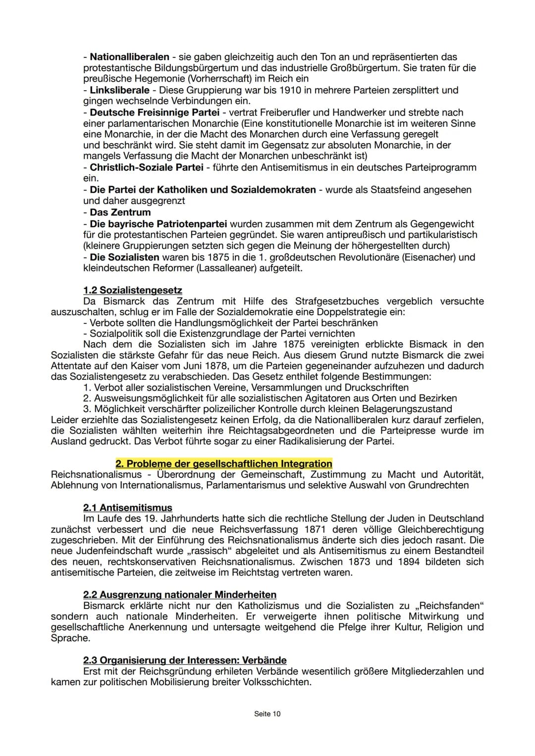 BUND
GESCHICHTE ABITUR
NOTIZEN
1848 - 1945
Seite 1 Inhaltsverzeichnis
Das Zeitalter der Aufklärung
1. Die Herausbildung der bürgerlichen Ges