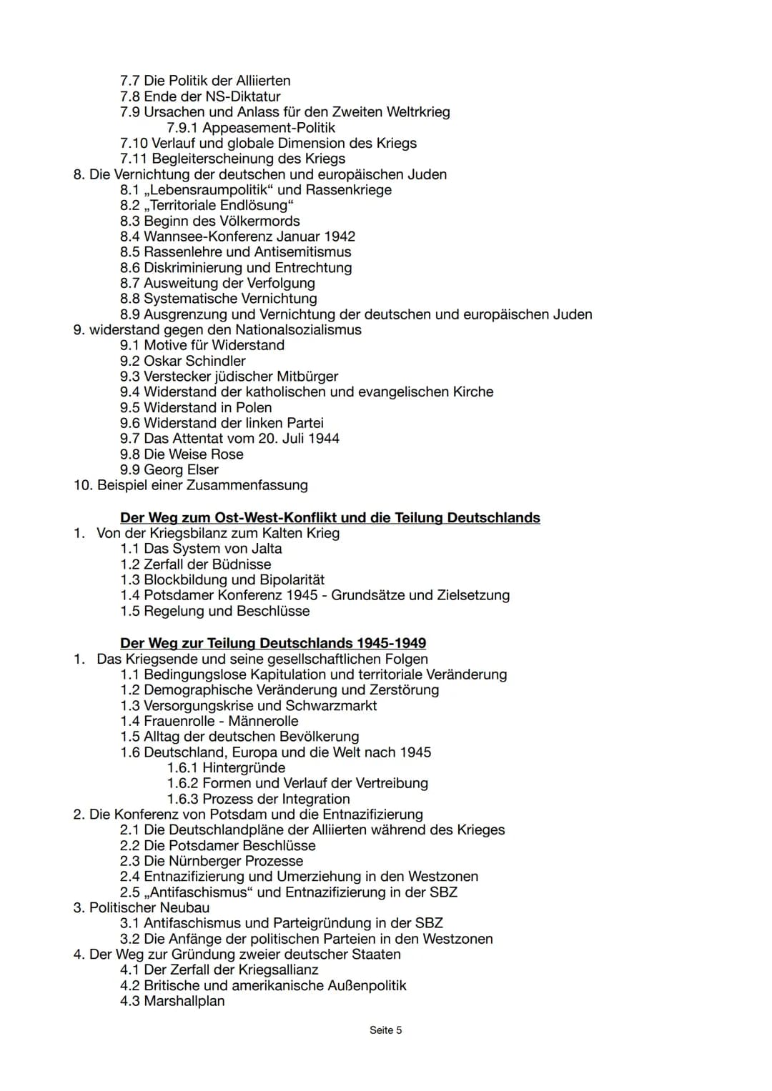 BUND
GESCHICHTE ABITUR
NOTIZEN
1848 - 1945
Seite 1 Inhaltsverzeichnis
Das Zeitalter der Aufklärung
1. Die Herausbildung der bürgerlichen Ges