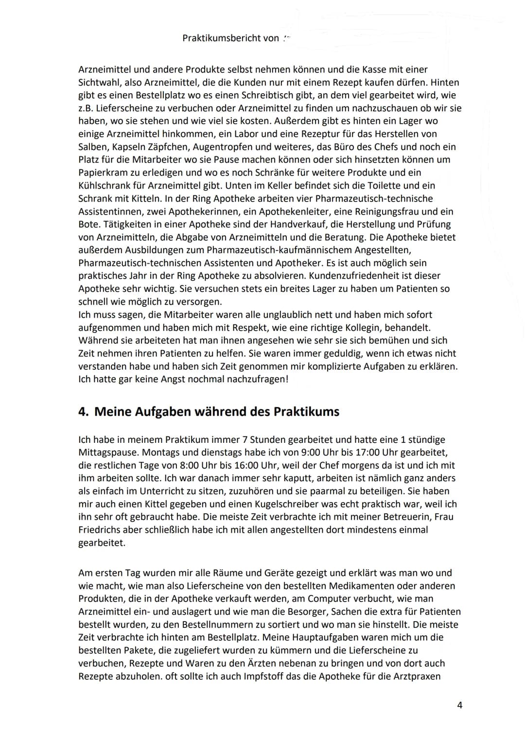 Praktikumsbericht von
Inhaltsverzeichnis
1. Praktikumssuche und Gründe für das Praktikum...
2. Erwartungen........
3. Vorstellung des Untern