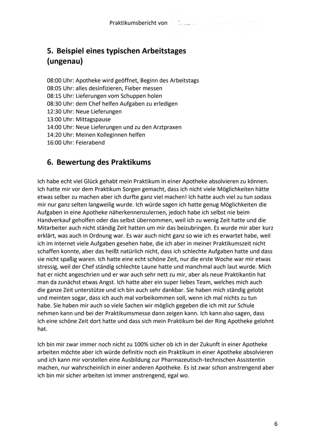 Praktikumsbericht von
Inhaltsverzeichnis
1. Praktikumssuche und Gründe für das Praktikum...
2. Erwartungen........
3. Vorstellung des Untern