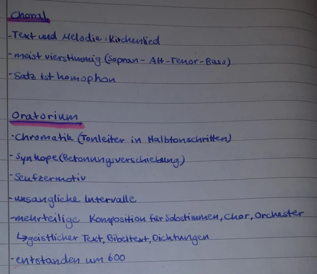 Mittelalter
Geistliche Musi
-Grundlage:gregorianischer Choral
4 einstimmiger, unbegleiteter, lateinischer Resang der hatholischen Liturgie.
