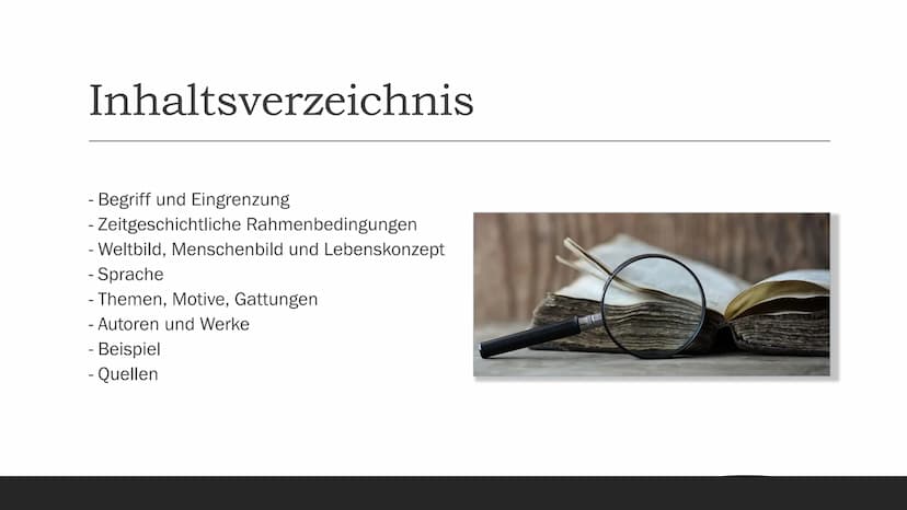 Naturalismus
1880-1900 Inhaltsverzeichnis
- Begriff und Eingrenzung
- Zeitgeschichtliche Rahmenbedingungen
- Weltbild, Menschenbild und Lebe