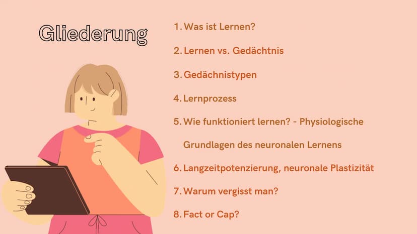 Lernen
Was ist
Lerner
●
●
Gedächnistypen
Ultrakurzzeitgedächtnis (wenige Sekunden)
Kurzzeitgedächtnis bei dem Strukturen des Hirns (Synapsen