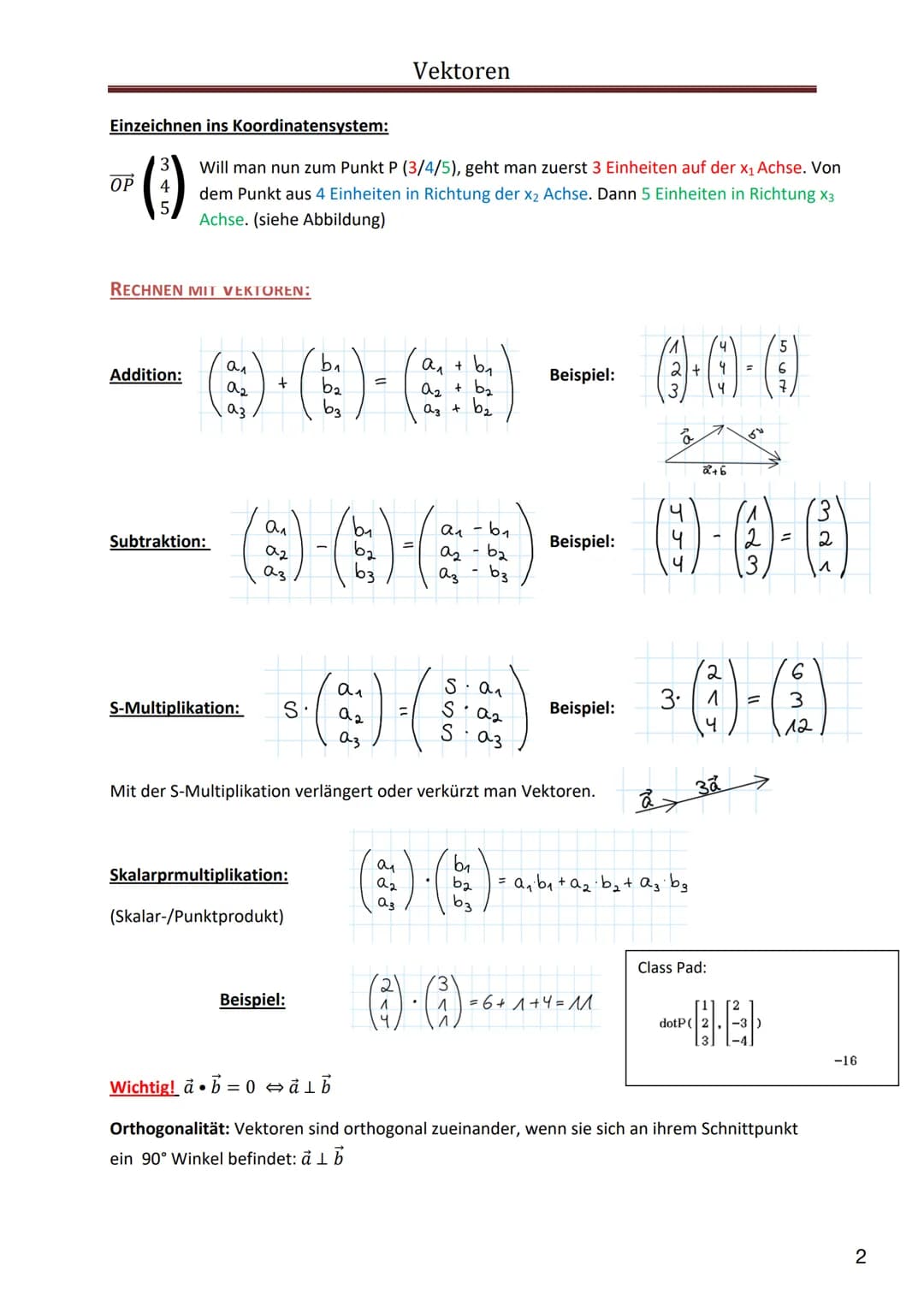 Analytische Geometrie
Das Wichtigste im Überblick
•Punkte
• Vektoren
Geraden
•Ebenen
•Gegenseitige Lage
Abstände Winkel
●
Ein Merkheft von A