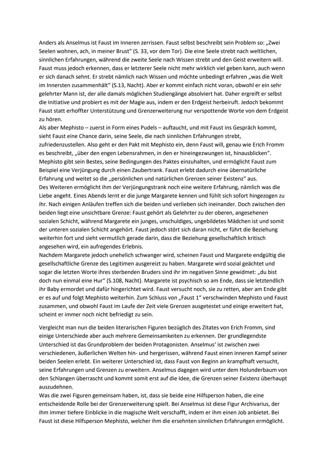 Erörterung zweier literarischer Texte
,,Nicht nur das, was nicht erlaubt war, übt eine Anziehungskraft aus, sondern auch das, was nicht
mögl