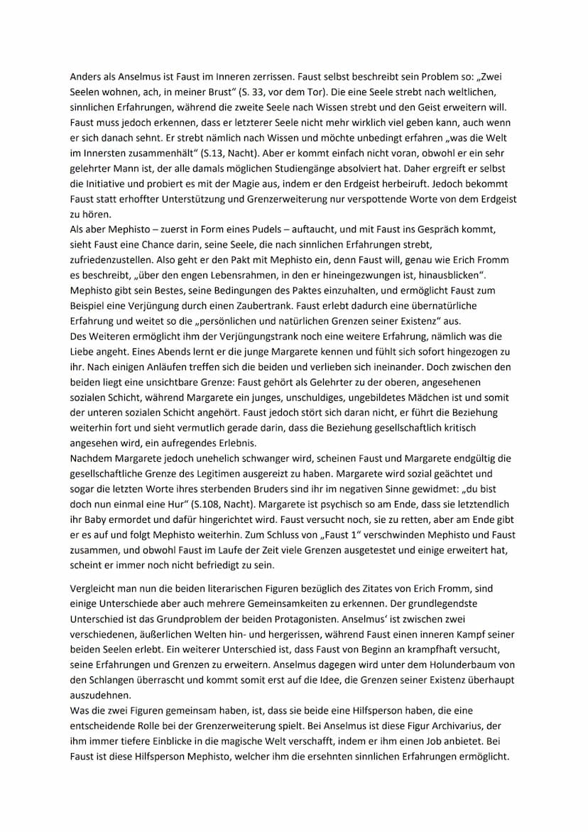 Erörterung zweier literarischer Texte
,,Nicht nur das, was nicht erlaubt war, übt eine Anziehungskraft aus, sondern auch das, was nicht
mögl