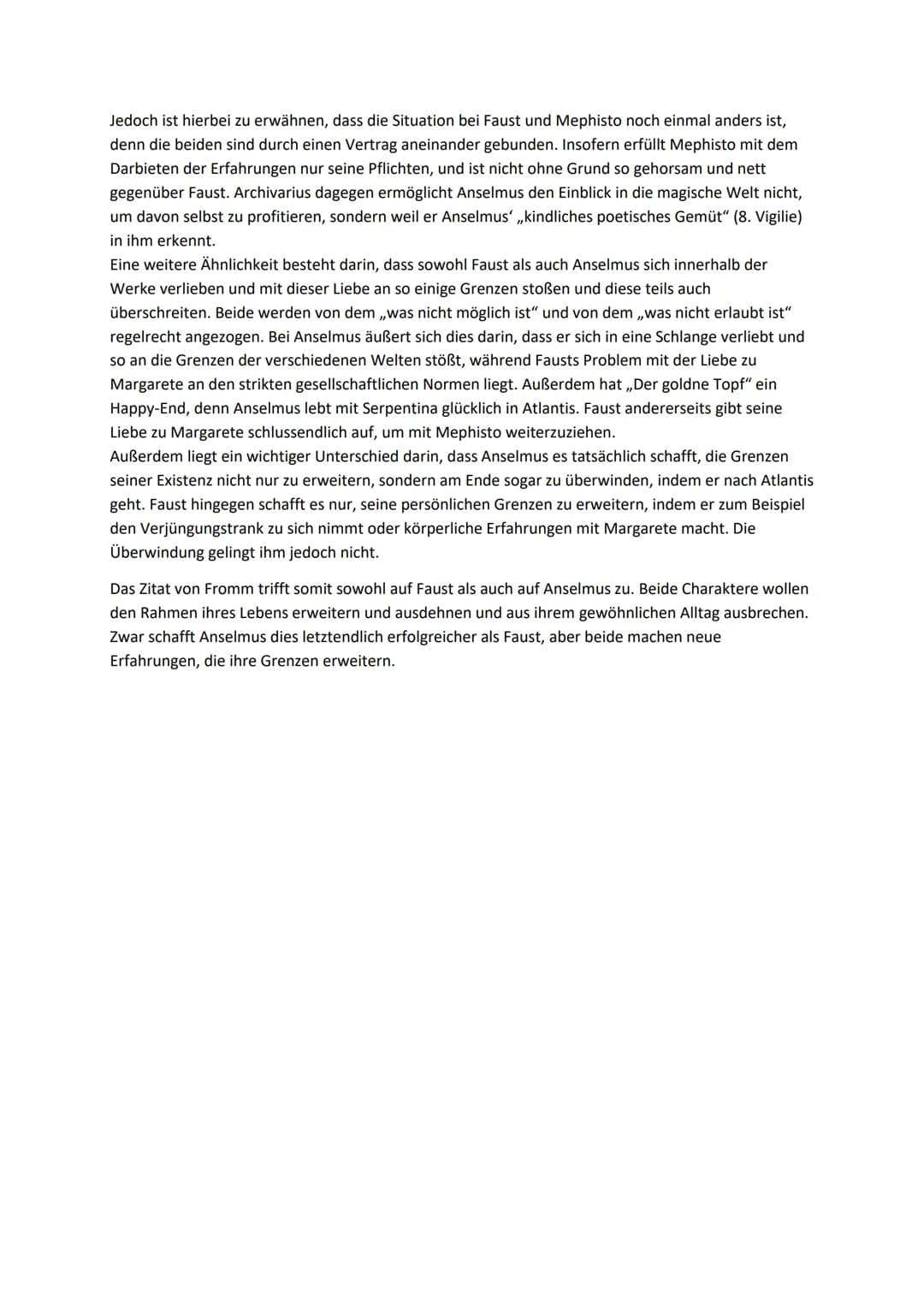 Erörterung zweier literarischer Texte
,,Nicht nur das, was nicht erlaubt war, übt eine Anziehungskraft aus, sondern auch das, was nicht
mögl